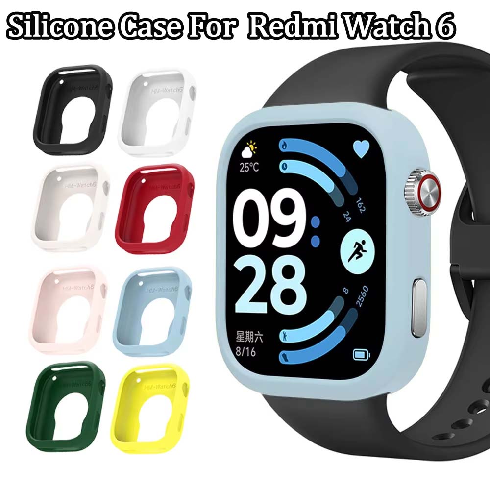 Watch Redmi - スクリーン保護ケース Redmi Watch 6 Watch6 カバーソフトで耐久性のあるシリコーン中空プロテクターバンパーシェルアクセサリー