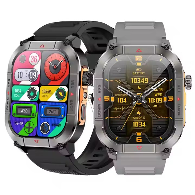 Smartwatch Watches Digital - 新型HK84メンズスマートウォッチ AMOLED アウトドアGPSスポーツ測位コンパス フィットネストラッカー BT通話 健康管理スマートウォッチ