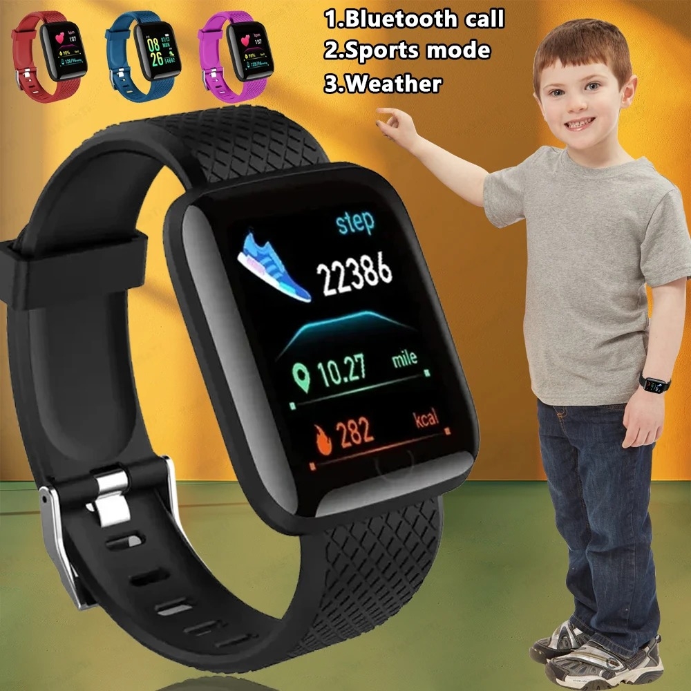 Smartwatch Watches Digital - 2024 新多機能スマートウォッチ子供男性女性メッセージリマインド音楽制御スポーツステップカロリー 116 スマートウォッチ目覚まし時計