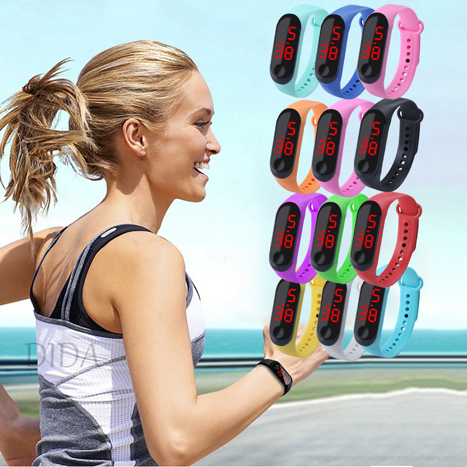 Smartwatch Watches Digital - 子供用電子スポーツウォッチ、アウトドアブレスレット、カジュアルブレスレット、腕時計、子供用スマートウォッチ