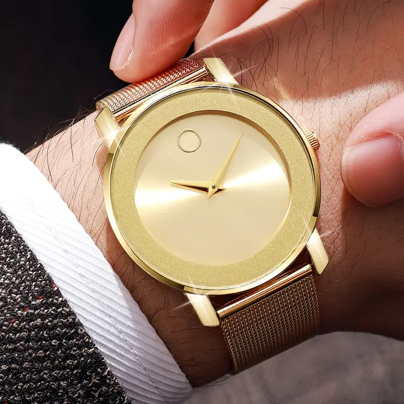 Smartwatch Watches Digital - 新しい超薄型メッシュバンドメンズ腕時計、ファッションミニマリストビジネスカジュアルクォーツ腕時計