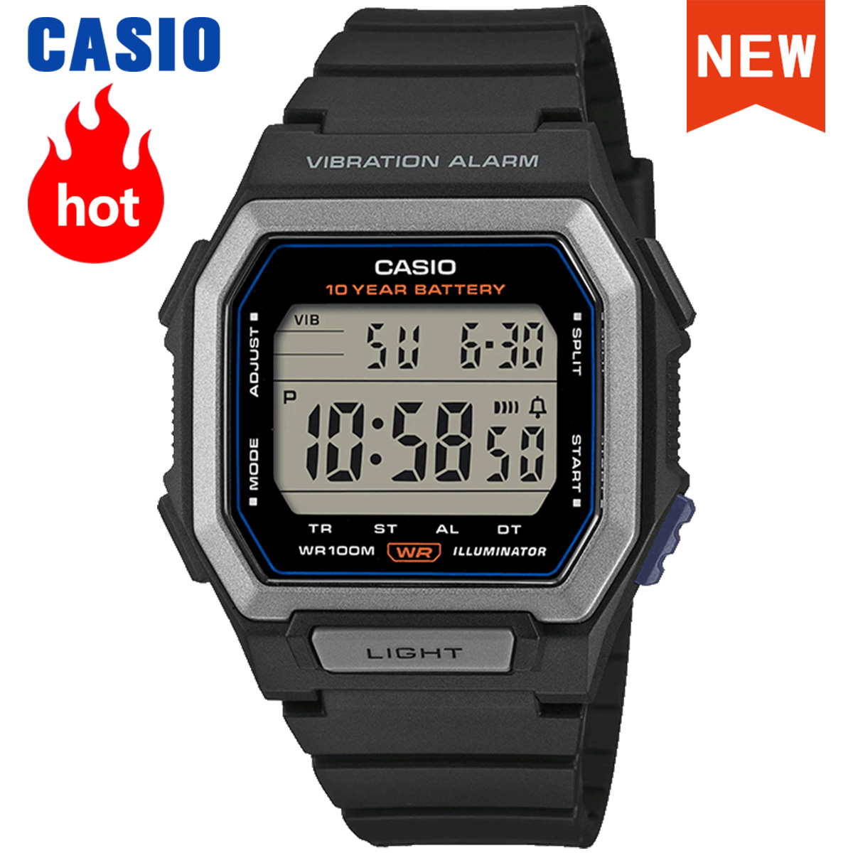 Vintage Digital Watch - カシオ腕時計 新型2026モデル W-738シリーズ ヴィンテージスクエアウォッチ トップラグジュアリーセット ミリタリーデジタルウォッチ