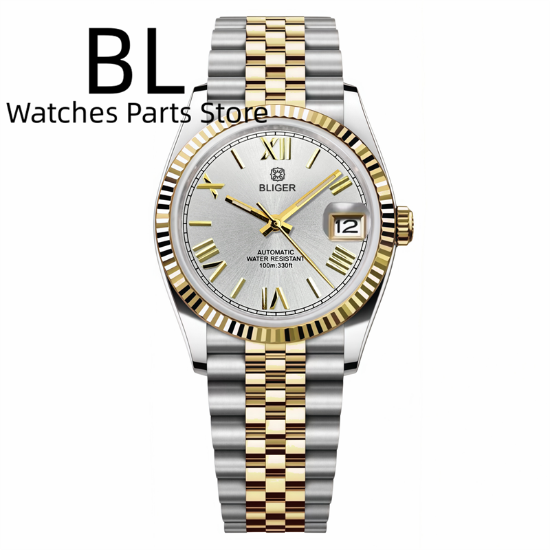 Rolex Watch Datejust - BLIGER 36mm/39mm ツートンゴールド NH35 メンズ腕時計 ゴールド