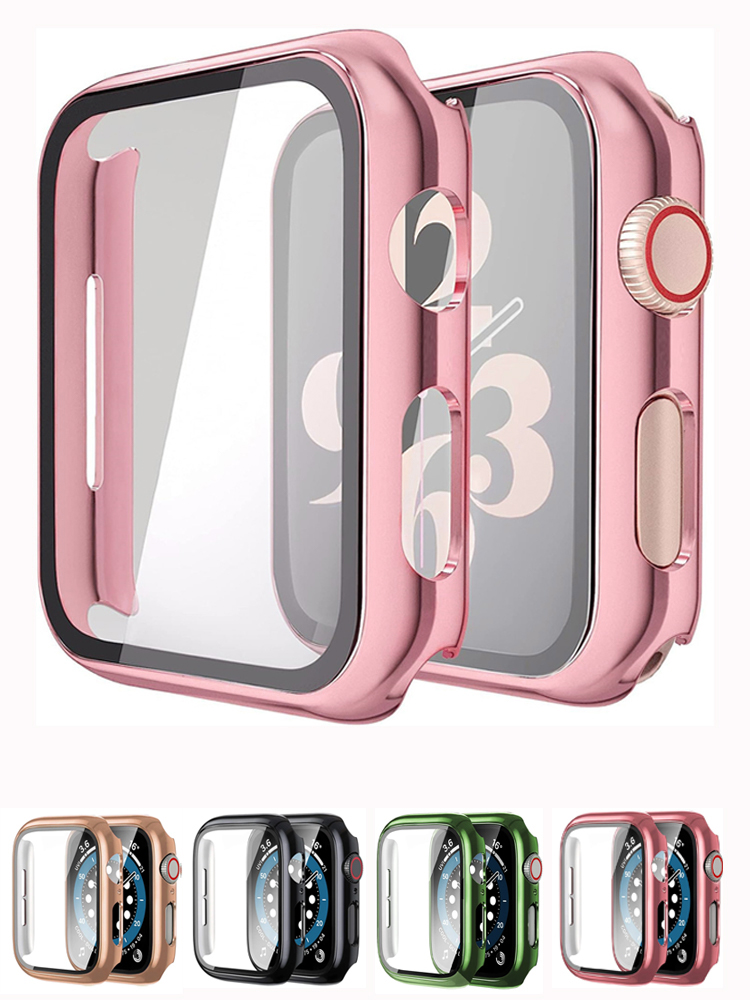 Watches Not Smartwatch - Apple Watch用ガラスおよびケース,保護バンパー,iwatchシリーズ9,8,7,6,5,4,se,41mm, 45mm, 44mm 40mm, 42mm,