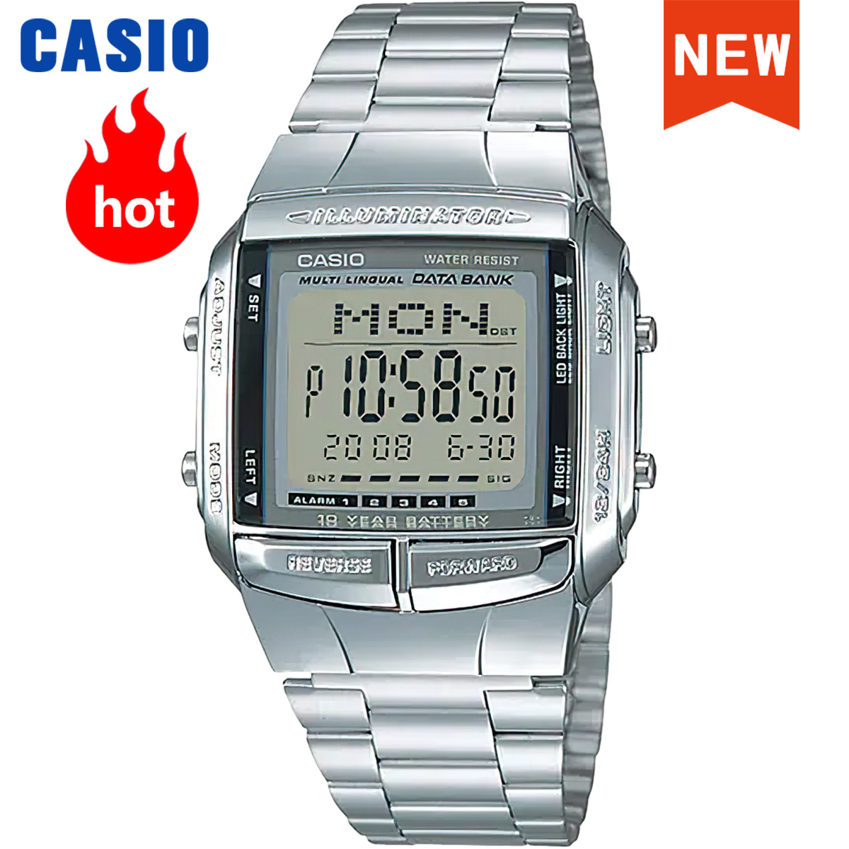 Vintage Digital Watch - カシオ メンズ腕時計 トップブランド 高級セット 防水 クラシック