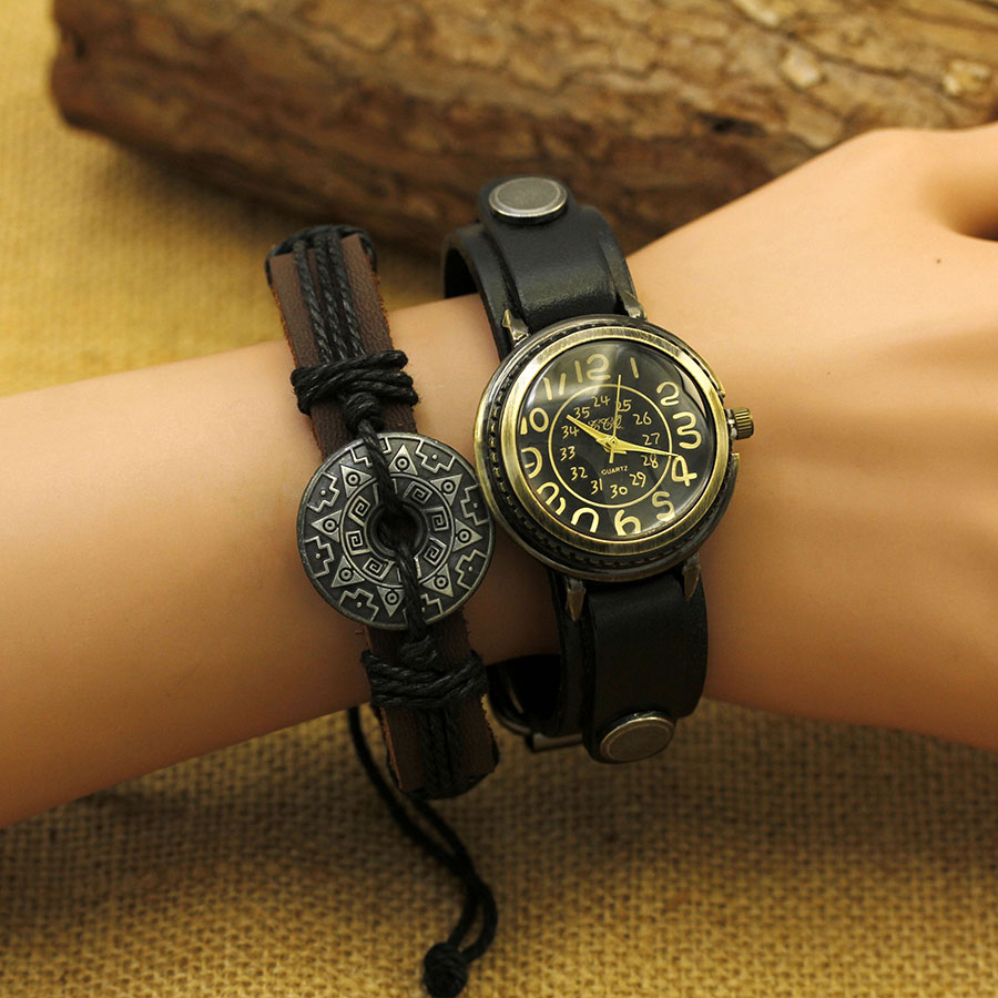 カップルのためのアンティークブロンズデジタル時計,ヴィンテー - Vintage Digital Watch のレビューと価格