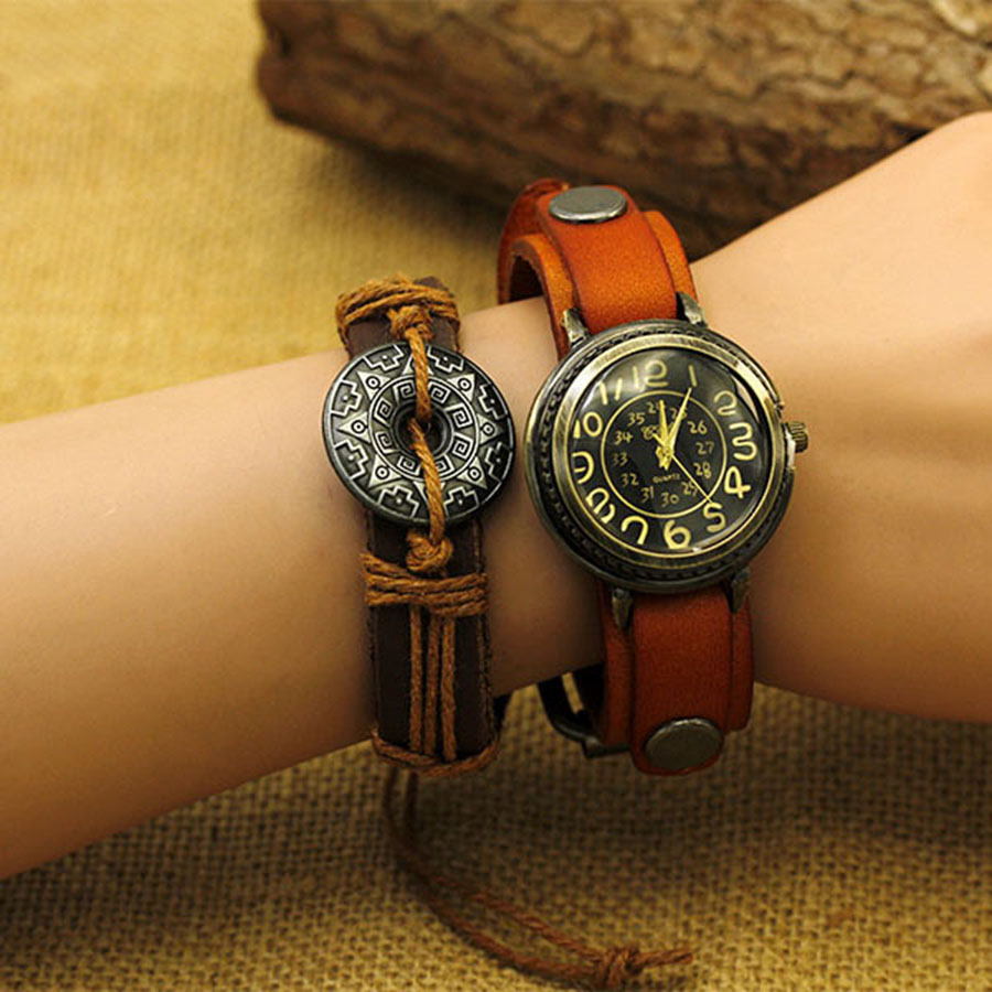 カップルのためのアンティークブロンズデジタル時計,ヴィンテー - Vintage Digital Watch のレビューと価格