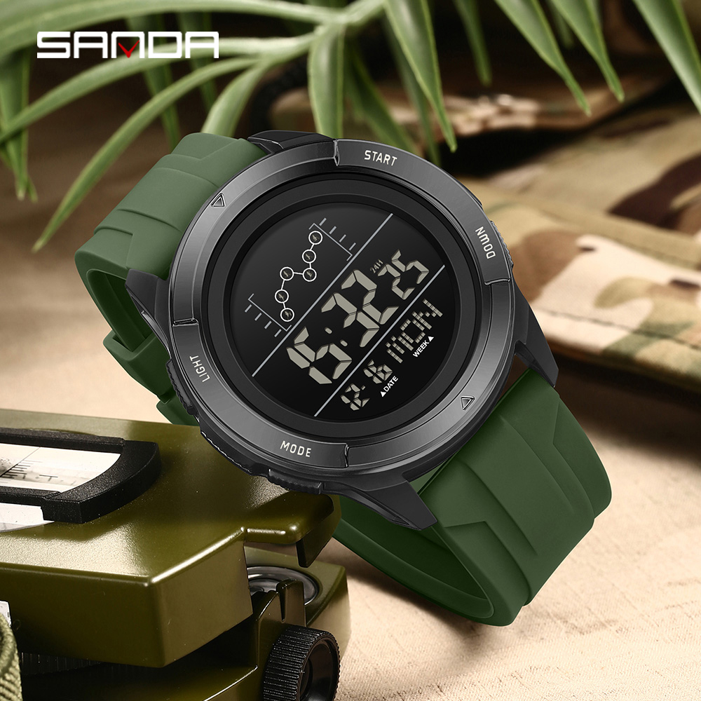 SANDA 2198 タイミングメンズ電子時計アウトドア登山 - Tide Watch Surf のレビューと価格