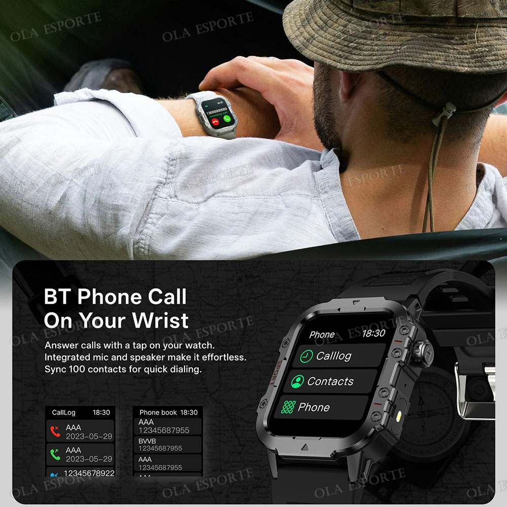 2026 新しい頑丈な軍事 GPS スマートウォッチ男性 B - Smartwatch Rugged Watches For Men のレビューと価格