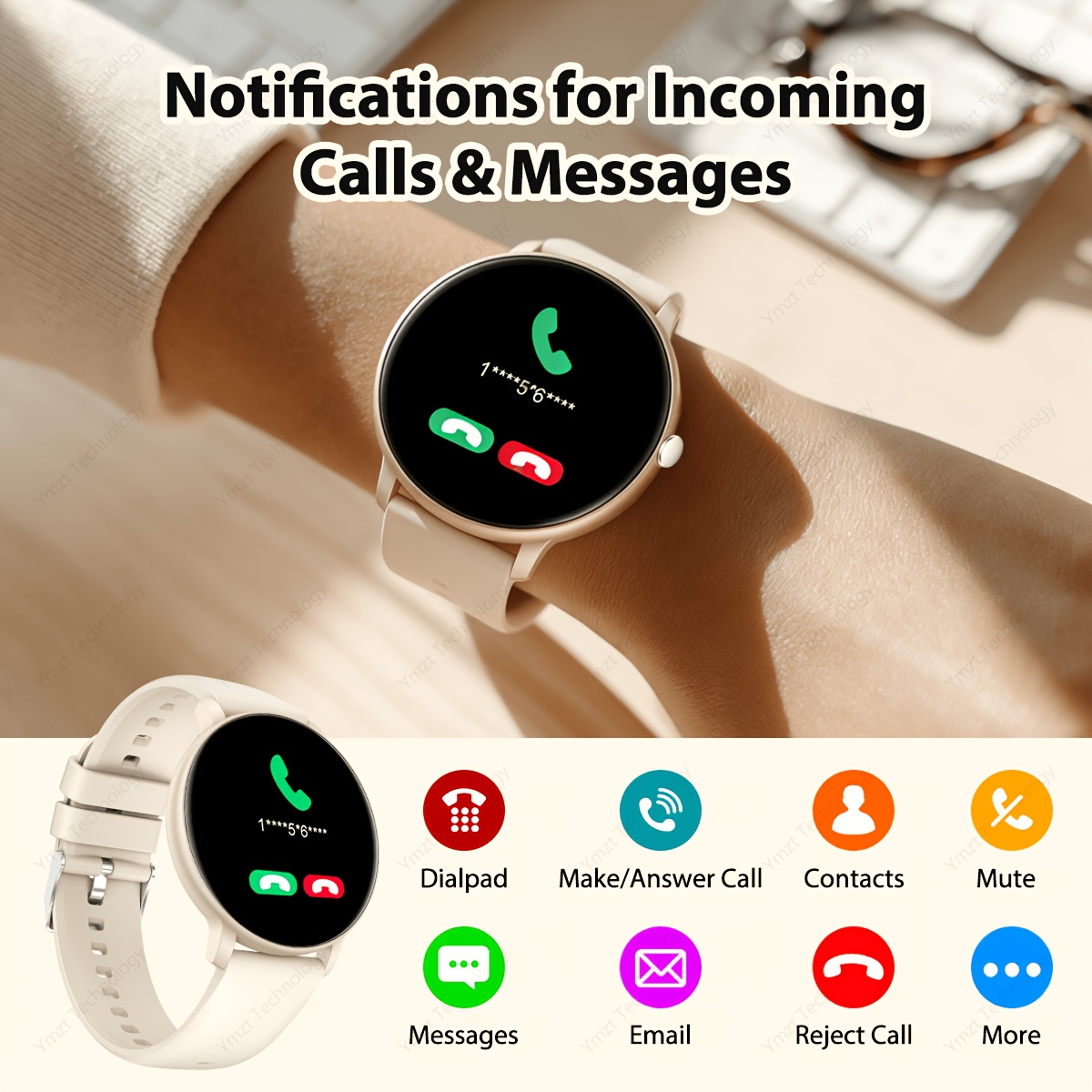 ニューディパーチャー2025スマートウォッチ |   フルス - Smartwatch Watches That Connect To Iphone のレビューと価格