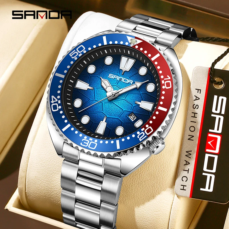 SANDA クラシックビジネスメンズクォーツ時計発光カレンダ - Watches Not Smartwatch のレビューと価格