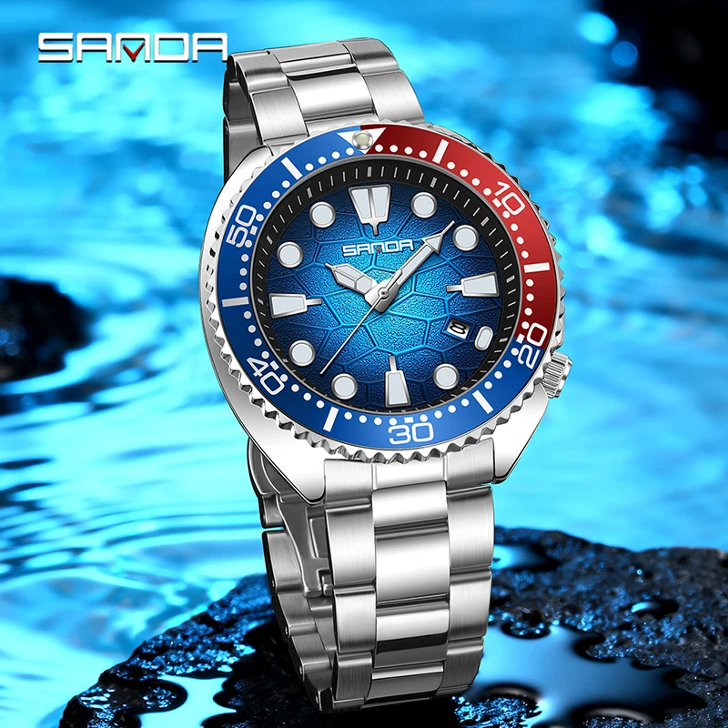SANDA クラシックビジネスメンズクォーツ時計発光カレンダ - Watches Not Smartwatch のレビューと価格