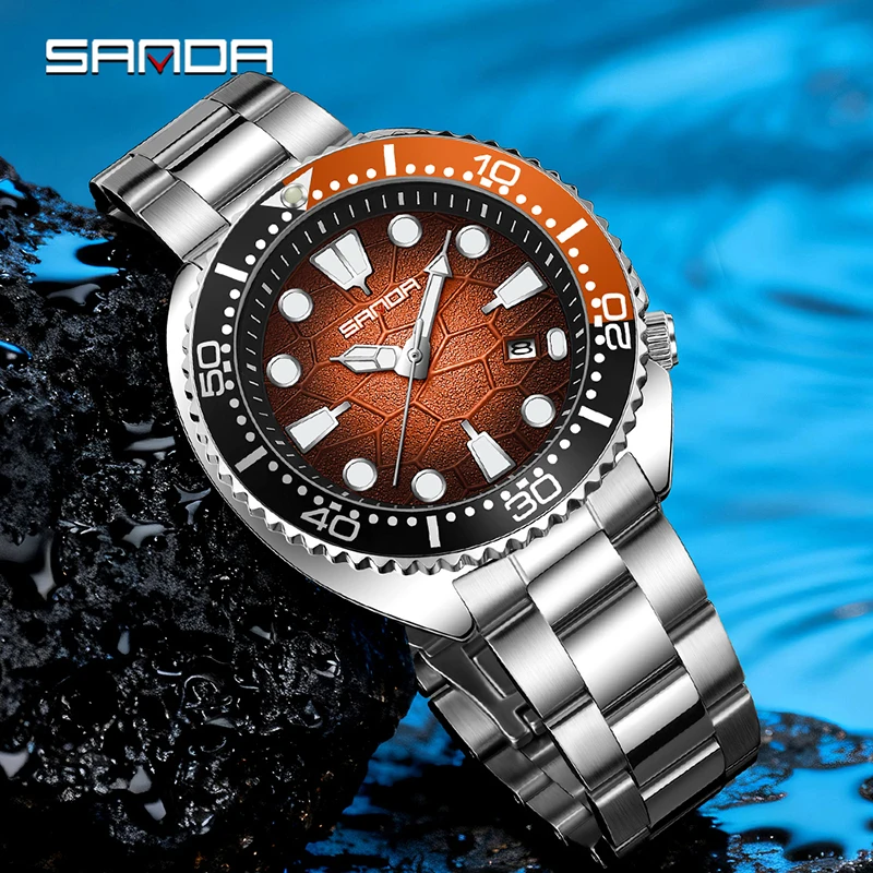 SANDA クラシックビジネスメンズクォーツ時計発光カレンダ - Watches Not Smartwatch のレビューと価格