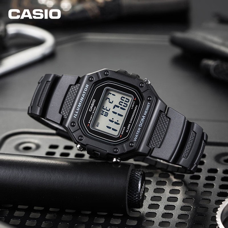 オリジナルカシオ W-218H-1A デジタルスポーツウォッ - Vintage Digital Watch のレビューと価格