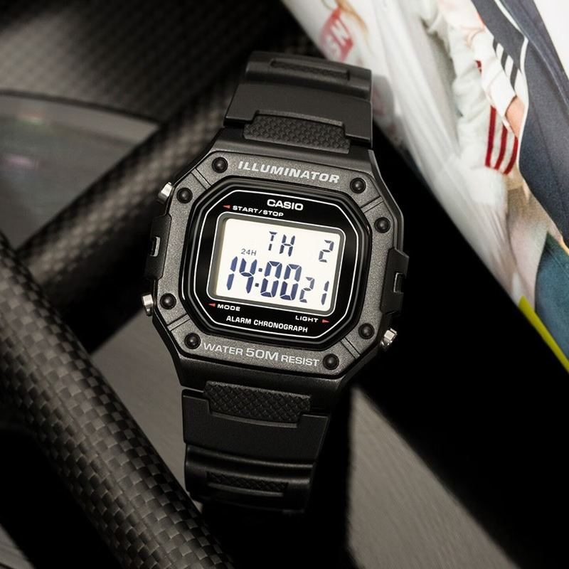 オリジナルカシオ W-218H-1A デジタルスポーツウォッ - Vintage Digital Watch のレビューと価格