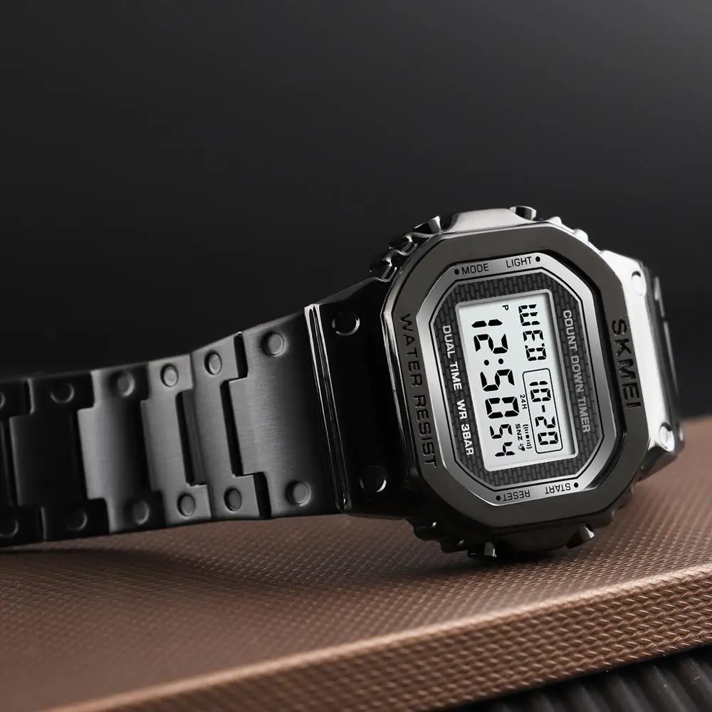SKMEI 1456 3Bar 防水目覚まし時計合金ケースデ - Tide Watch Surf のレビューと価格