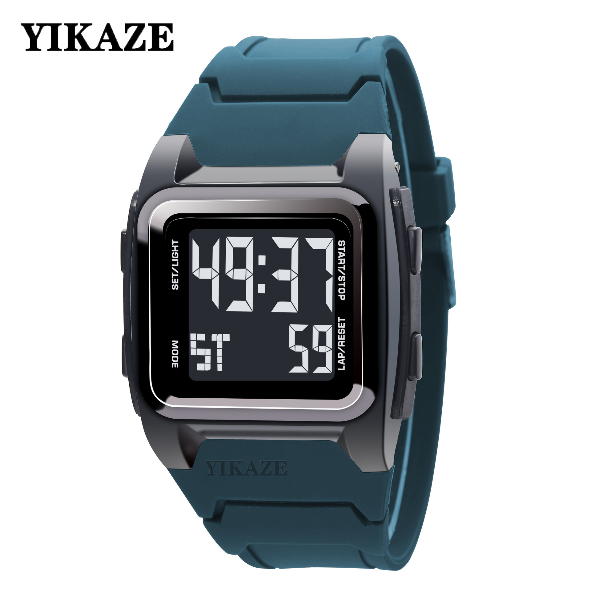 Yikaze-男性用のレトロな多機能デジタル時計,防水スポー - Tide Watch Surf のレビューと価格