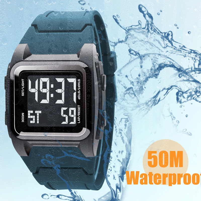 Yikaze-男性用のレトロな多機能デジタル時計,防水スポー - Tide Watch Surf のレビューと価格