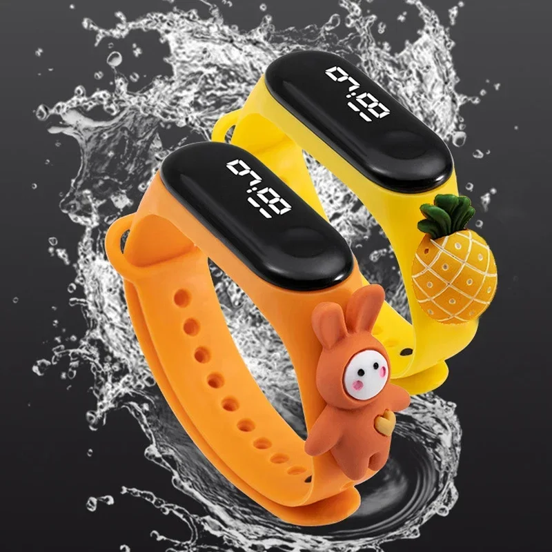 防水子供スマートタッチ Led 腕時計漫画小動物少年少女 L - Smartwatch Watches Digital のレビューと価格