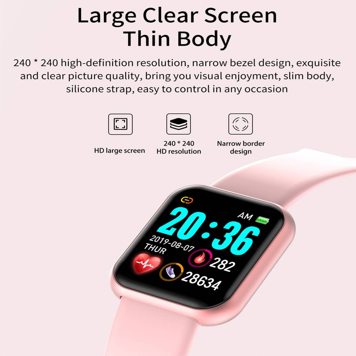 男性と女性のためのスマートウォッチ、音楽制御付きスマートウォ - Smartwatch Watches Digital のレビューと価格