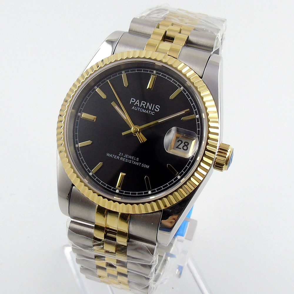 パーニス 36 ミリメートルメンズ自動巻き時計ミヨタ 821 - Rolex Watch Datejust のレビューと価格