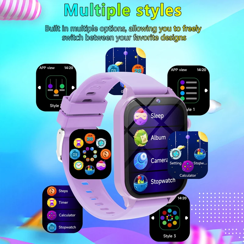 キッズゲームスマートウォッチ懐中電灯防水 HD カメラ睡眠ト - Smartwatch Watches For Kid Boy With Alarm のレビューと価格