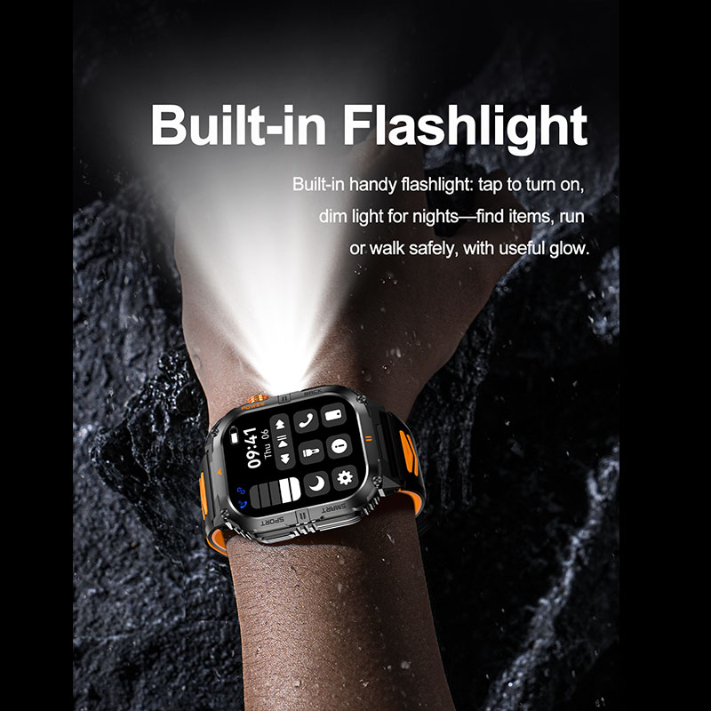 大容量1000mAhバッテリー搭載 メンズアウトドア向け頑丈 - Smartwatch Rugged Watches For Men のレビューと価格