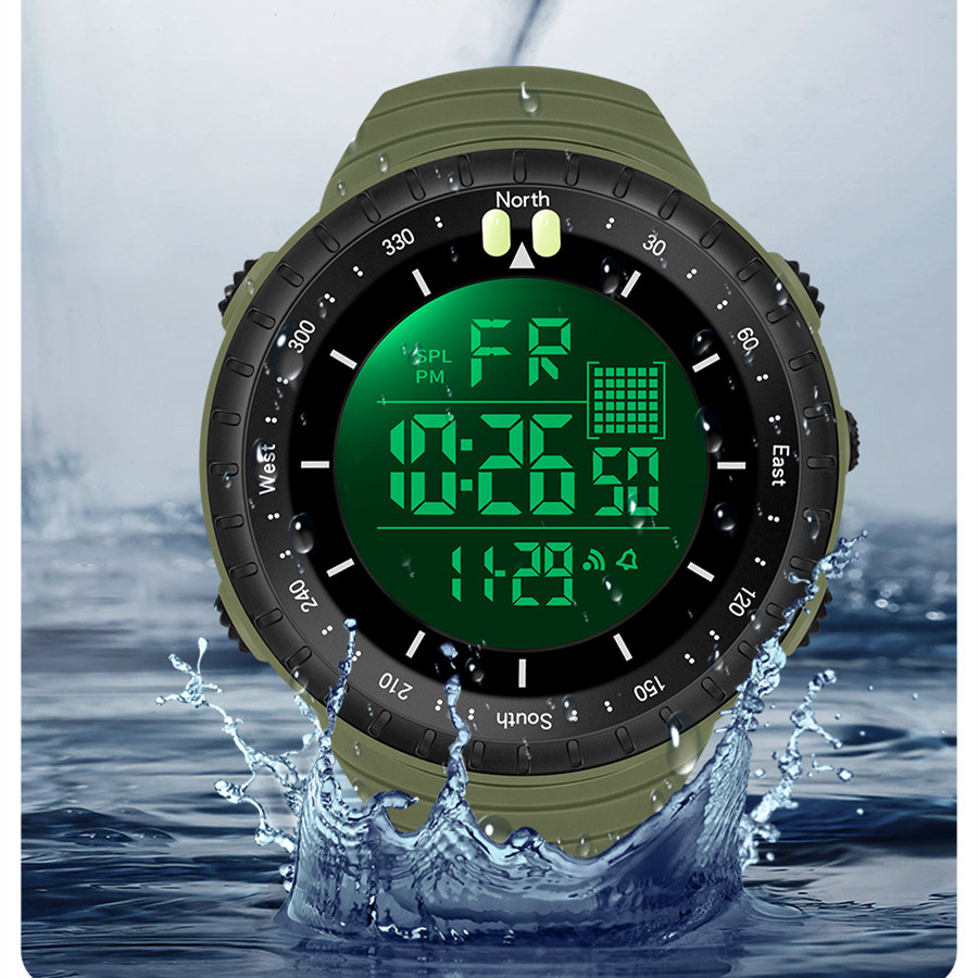 Synoke-メンズミリタリーデジタル時計,防水スポーツウォ - Tide Watch Surf のレビューと価格