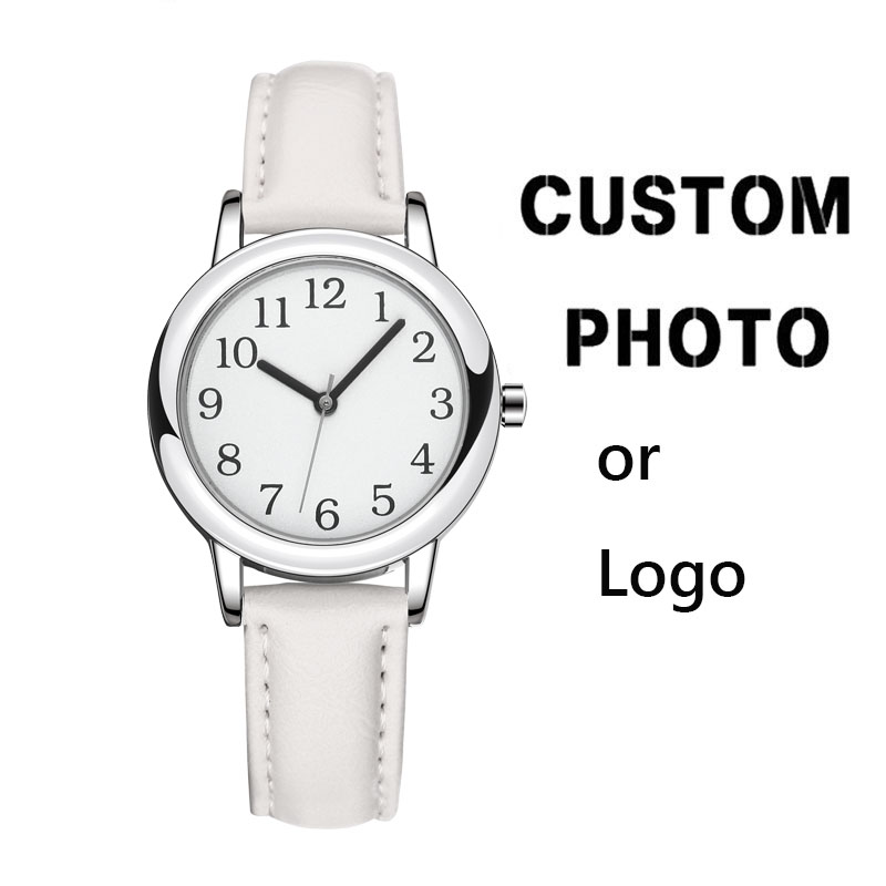 白いストラップのスリムなカスタムレディース腕時計、パーソナラ - Leather Watch Strap のレビューと価格