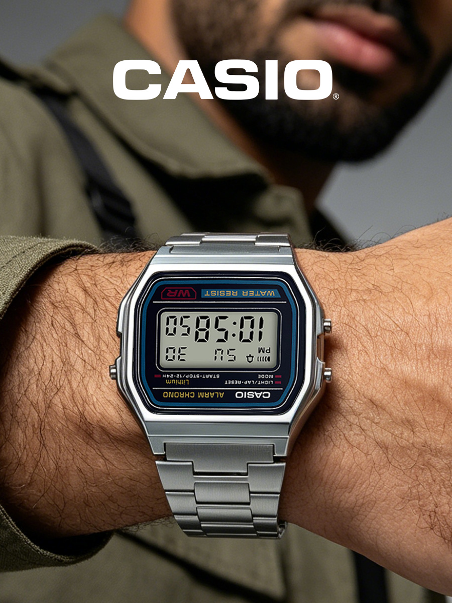 CASIO ヴィンテージデジタル腕時計男性女性ステンレススチ - Vintage Digital Watch のレビューと価格