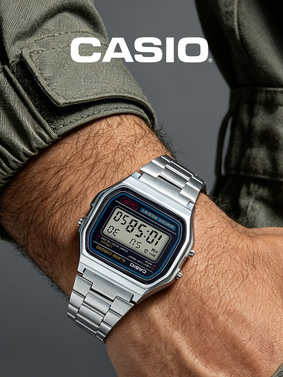 CASIO ヴィンテージデジタル腕時計男性女性ステンレススチ - Vintage Digital Watch のレビューと価格