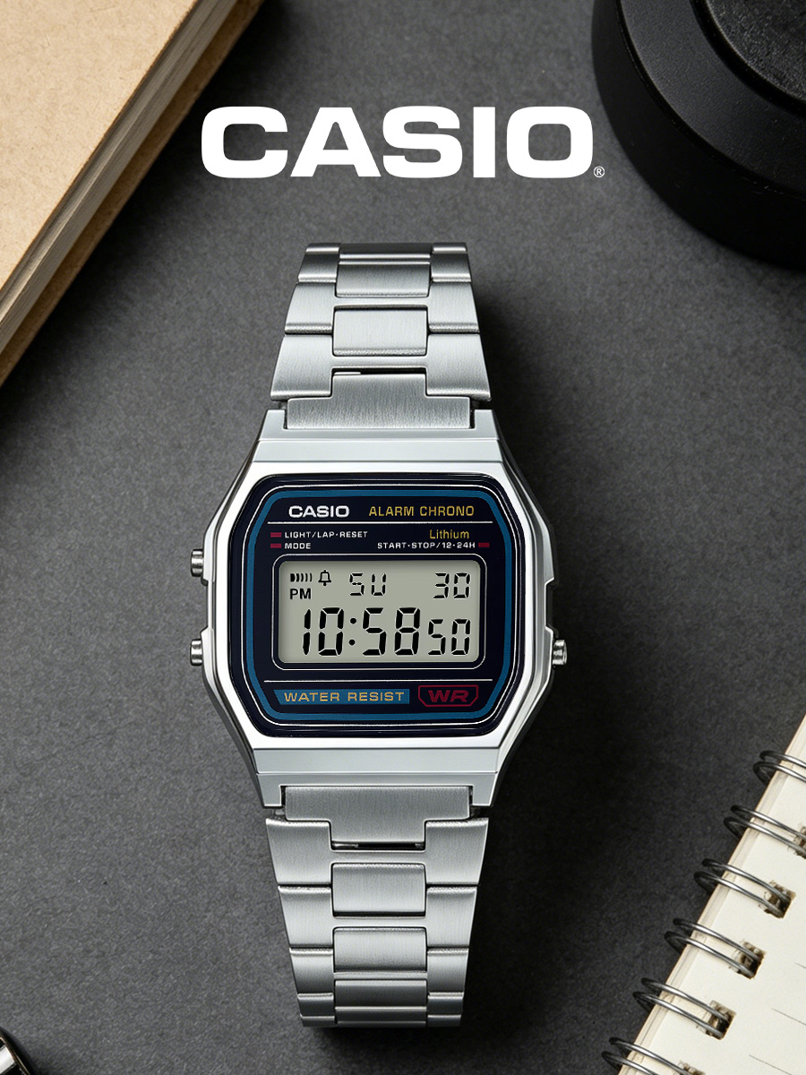 CASIO ヴィンテージデジタル腕時計男性女性ステンレススチ - Vintage Digital Watch のレビューと価格