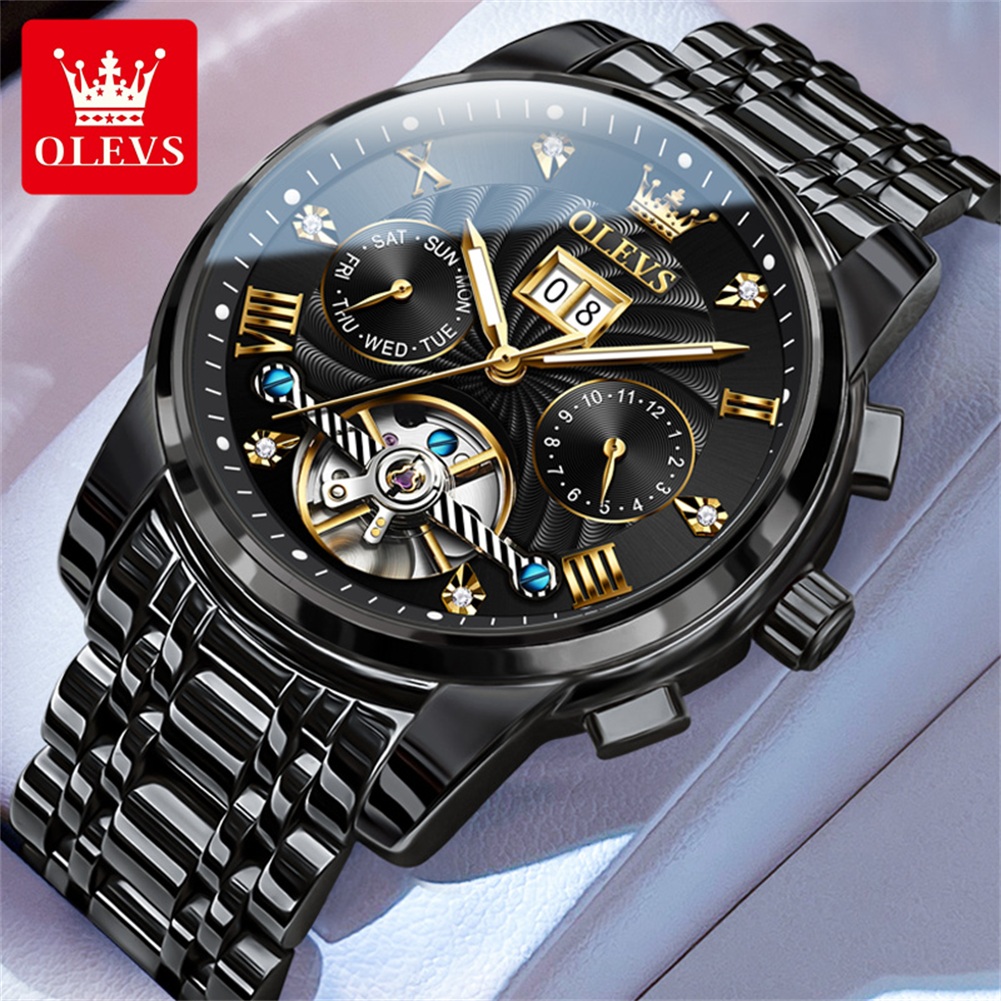OLEVS クラシックメンズ腕時計トゥールビヨン多機能全自動 - Rolex Watch Datejust のレビューと価格