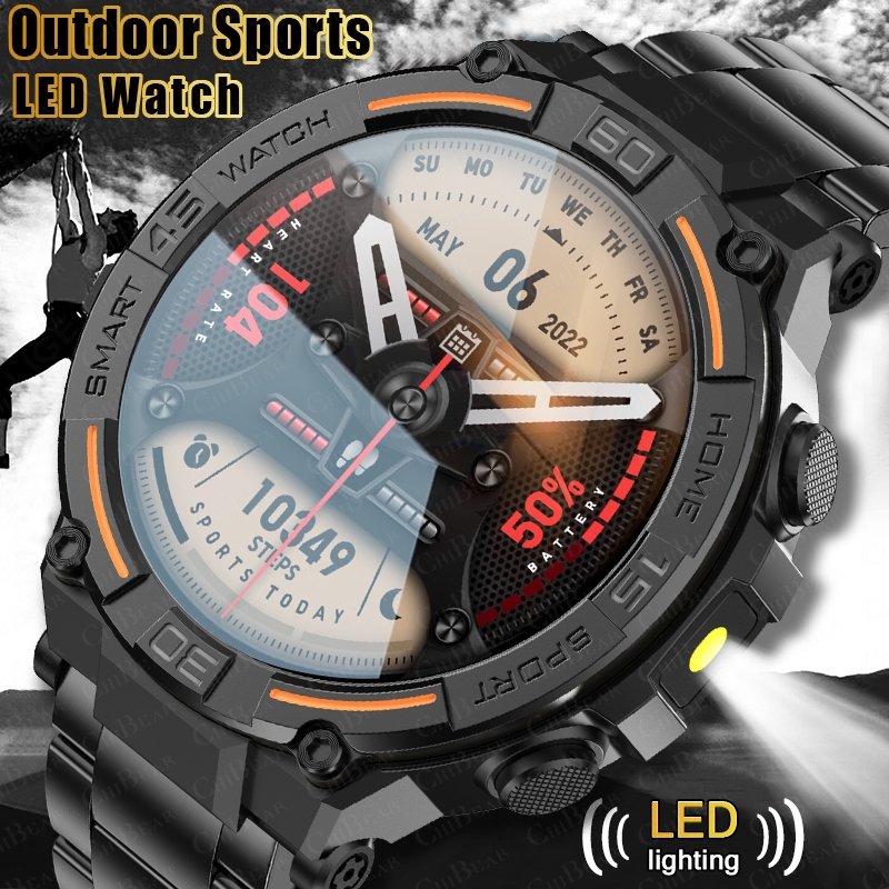アウトドアミリタリーラギッドスマートウォッチ メンズ GPS - Smartwatch Rugged Watches For Men のレビューと価格
