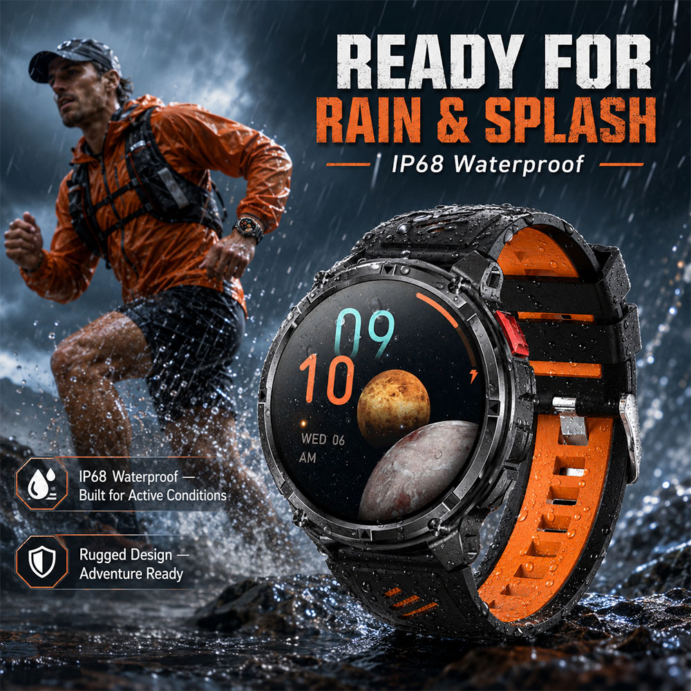 YAOCX AMOLEDスマートウォッチ メンズ 1100m - Smartwatch Rugged Watches For Men のレビューと価格