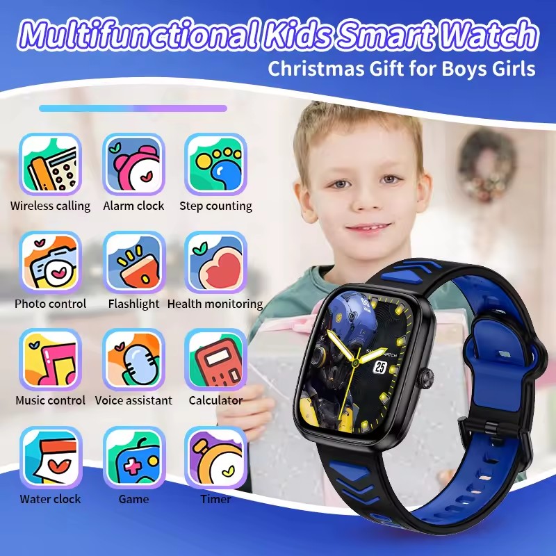 子供男の子女の子プレゼントスマートウォッチフィットネストラッ - Smartwatch Watches For Kid Boy With Alarm のレビューと価格