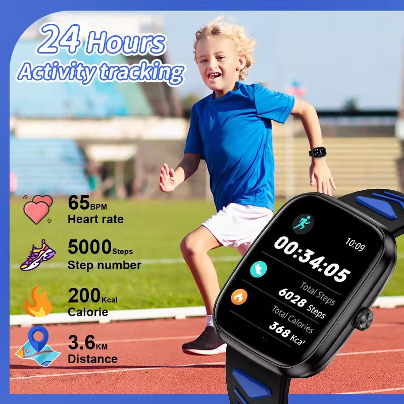 子供男の子女の子プレゼントスマートウォッチフィットネストラッ - Smartwatch Watches For Kid Boy With Alarm のレビューと価格