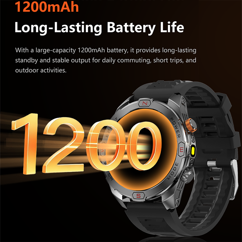 2026年新型頑丈パワースマートウォッチ 1400mAhバッ - Smartwatch Rugged Watches For Men のレビューと価格