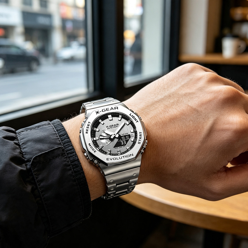X-GEAR デュアルディスプレイデジタルスポーツウォッチ  - Smartwatch Watches Digital のレビューと価格