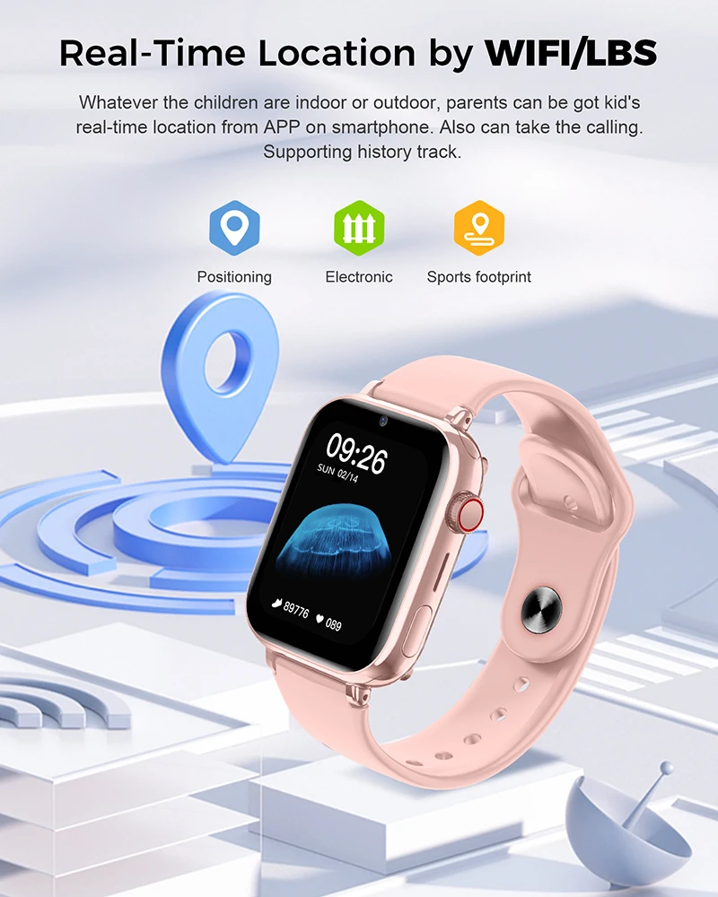 子供のための電子スマートウォッチ、ポンドの場所、sos電話、 - Smartwatch Watches For Kid Boy With Alarm のレビューと価格