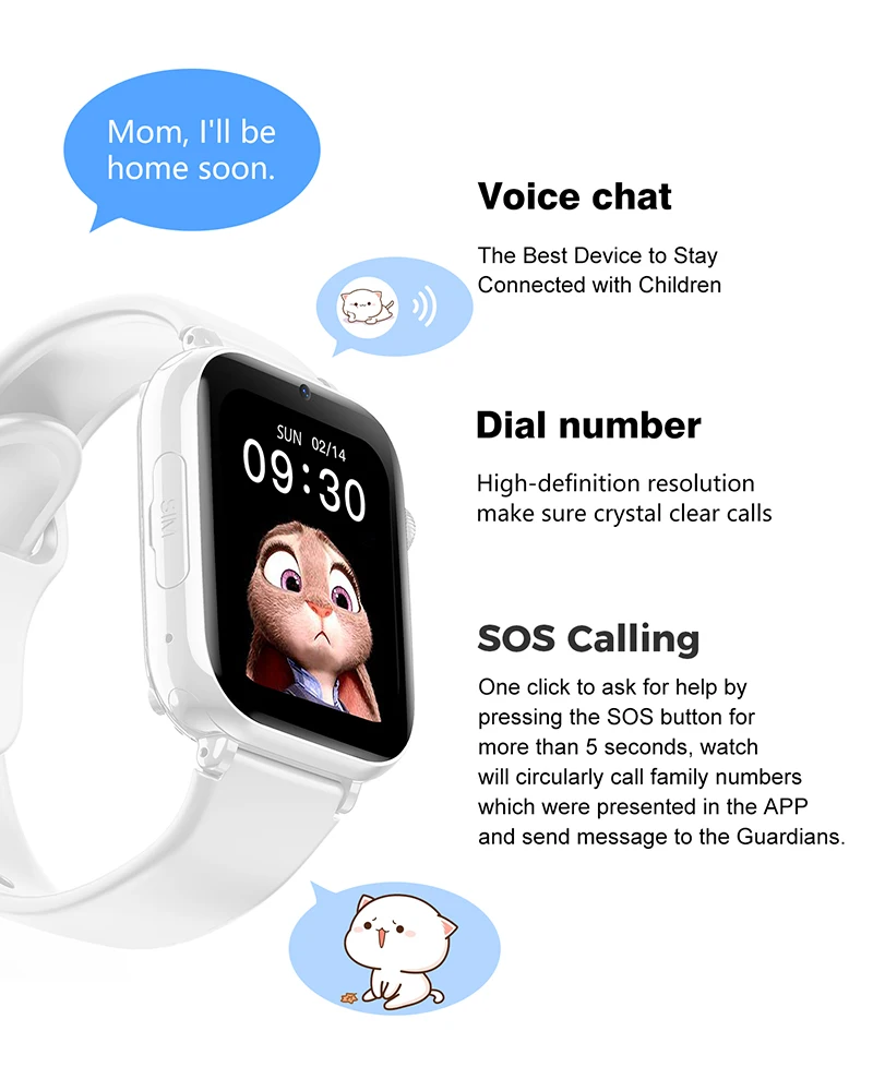 子供のための電子スマートウォッチ、ポンドの場所、sos電話、 - Smartwatch Watches For Kid Boy With Alarm のレビューと価格