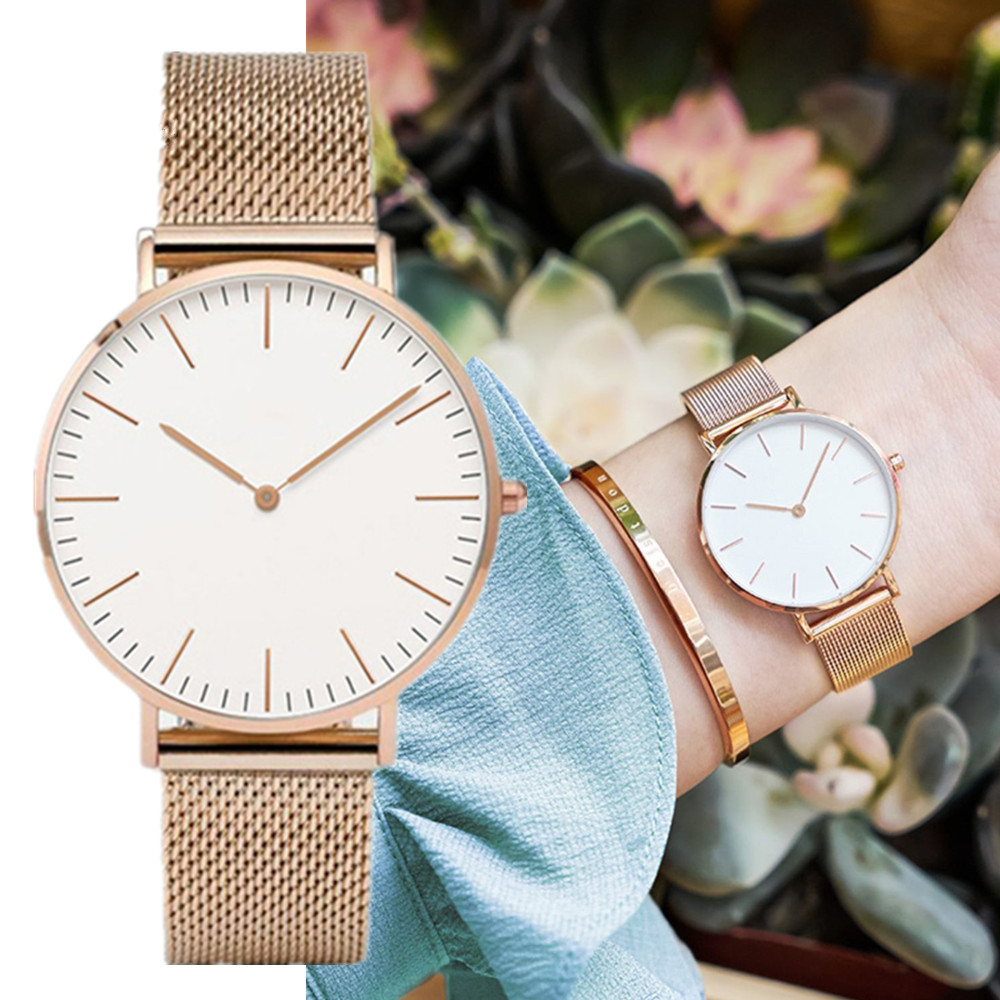 女性用ステンレスメッシュ腕時計,クォーツ腕時計,シンプル,カ - Mesh Stainless Strap のレビューと価格