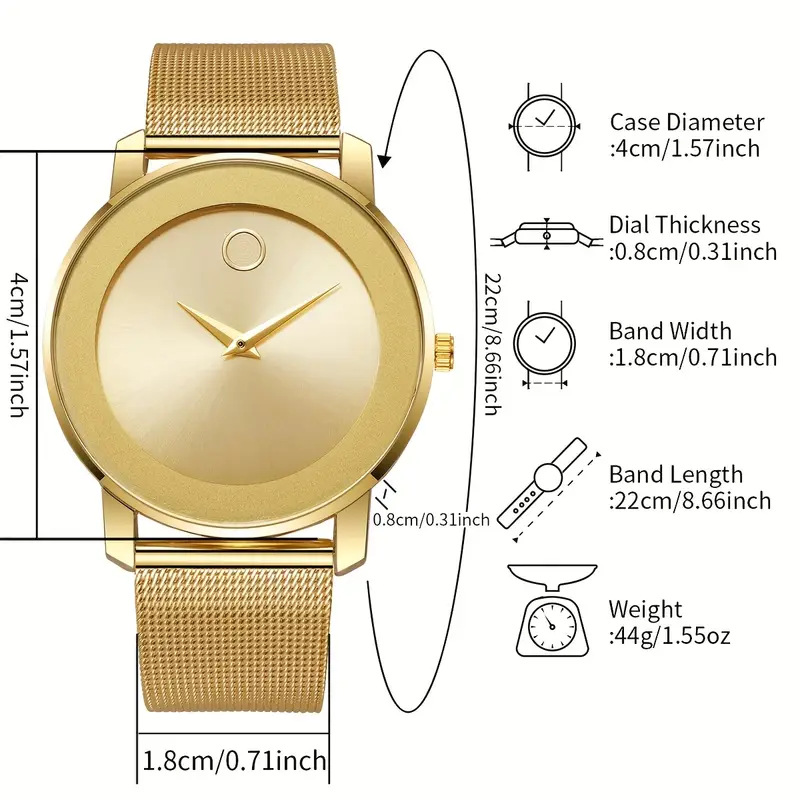 新しい超薄型メッシュバンドメンズ腕時計、ファッションミニマリ - Smartwatch Watches Digital のレビューと価格