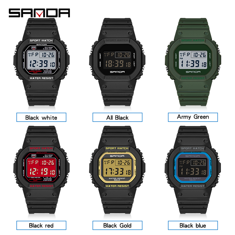 三田 G スタイルデジタル腕時計メンズ屋外防水スポーツ腕時計 - Tide Watch Surf のレビューと価格